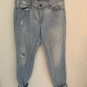 J Brand Aidan Light Blue Distressed Women's Jeans, Size 28